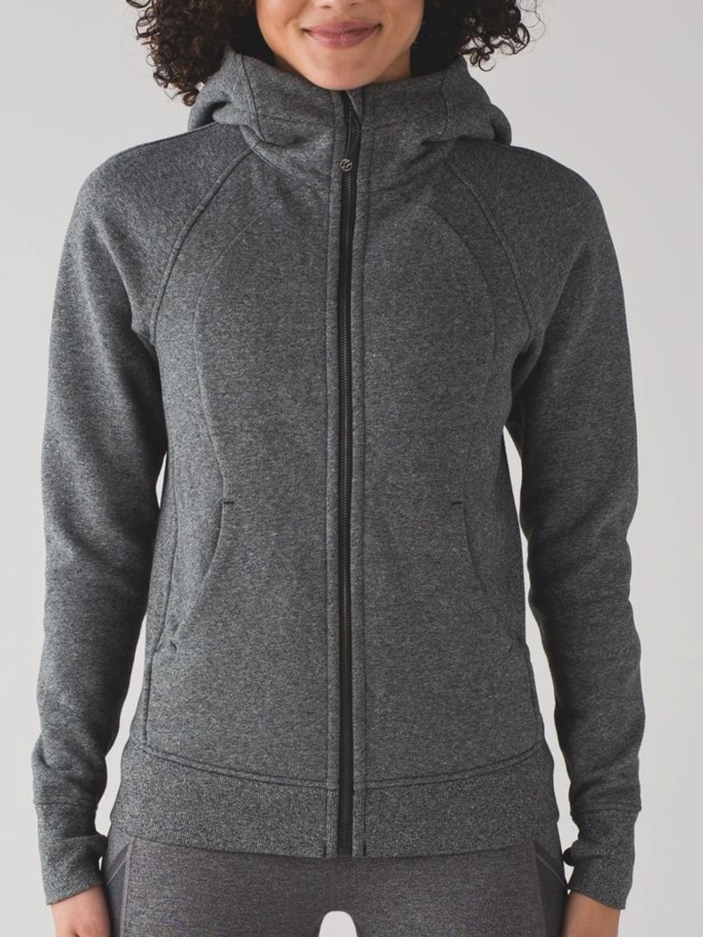 Lululemon Scuba Hoodie *Light Cotton Fleece
Heathered Speckled Black Size 2
